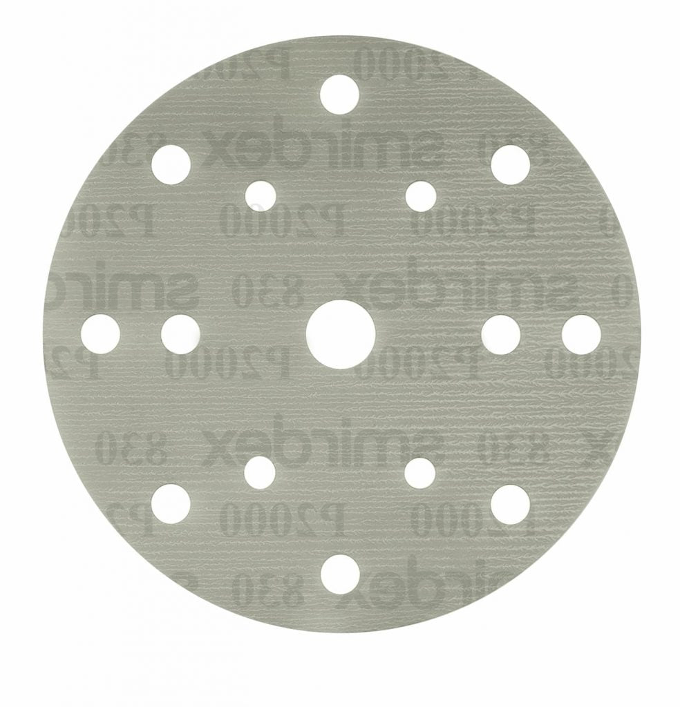 Smirdex High Grit Film Velcro Discs | 15 Hole | 150mm
